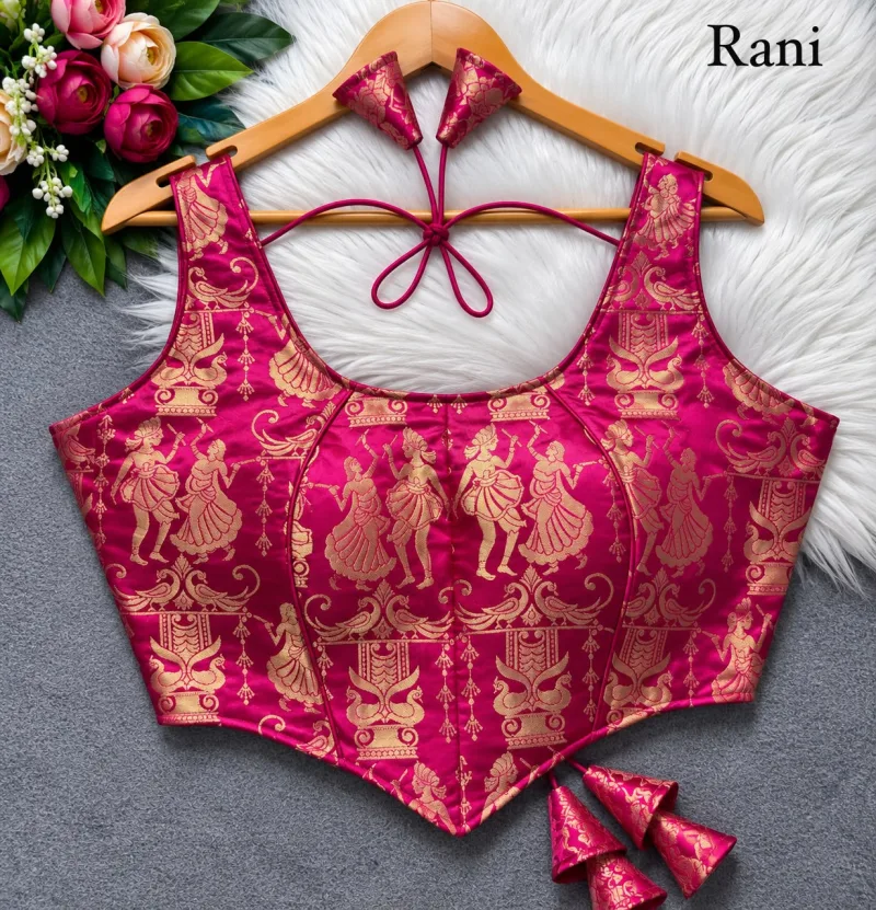 Tew Heavy Jari Banarasi Fabric Fancy Blouses